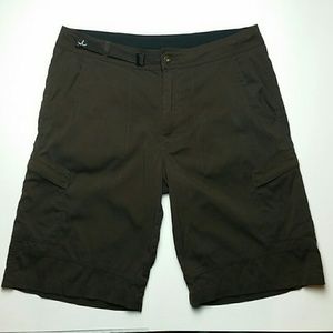 Prana Brown Cargo Shorts with Adjustable Belt